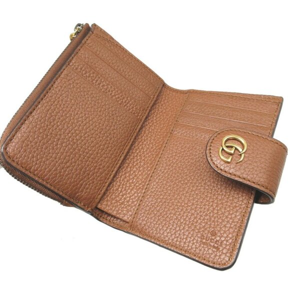 GUCCI Brown Leather Bamboo Wallet - Picture 4 of 9